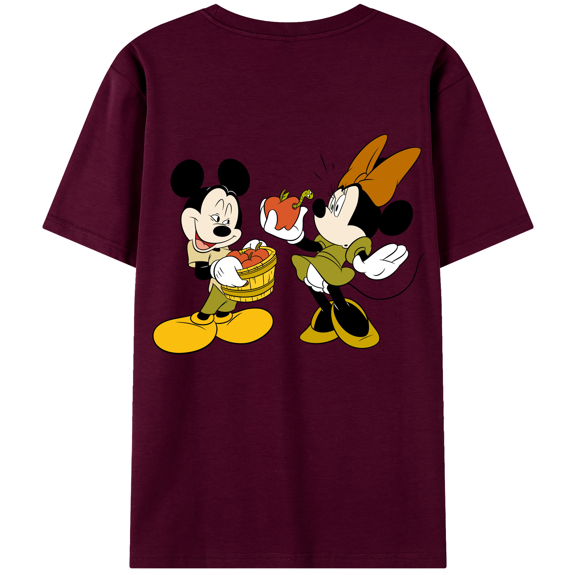 （画像用） ミッキーマウス Mickey Mouse レディース半袖Tシャツ(バックプリント)